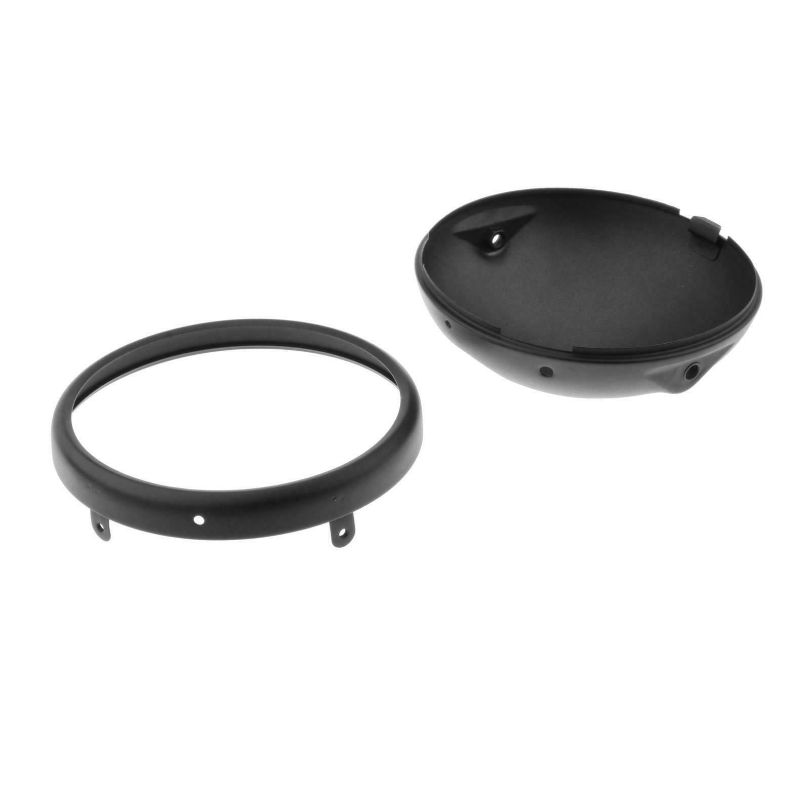 Universal 7" Motorcycle Front LED Headlight Housing Shell Bucket Accessories