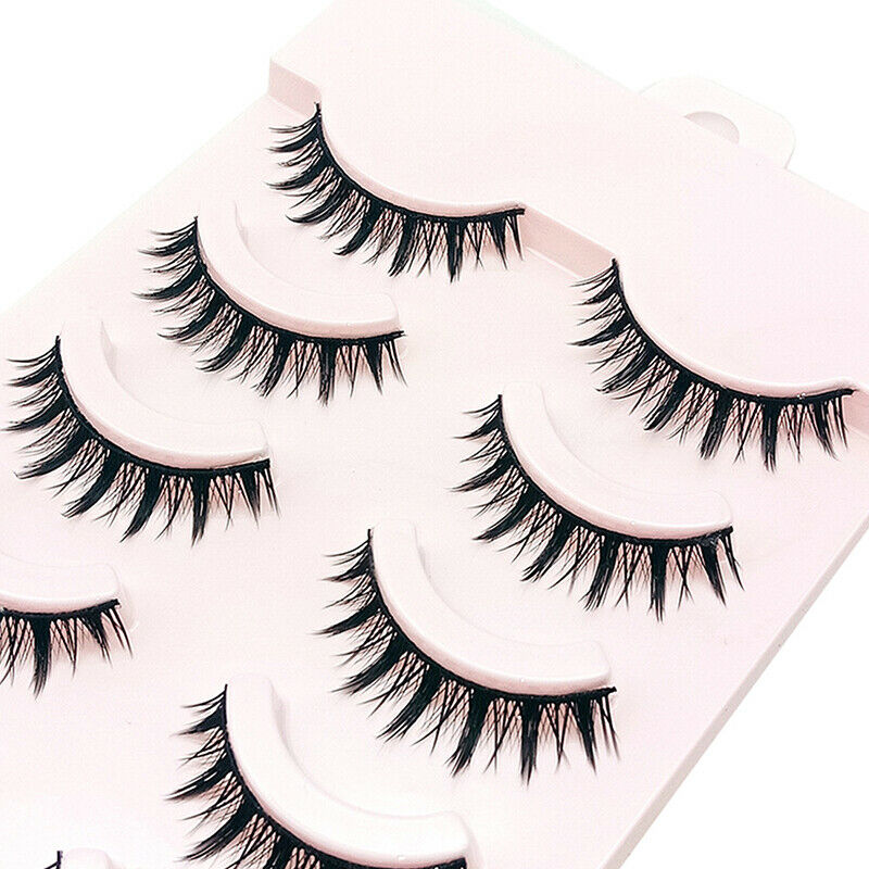 5 Pairs Eyelashes Cos Dance Performance Eyelash Handmade Acrylic Cross Eyel KX