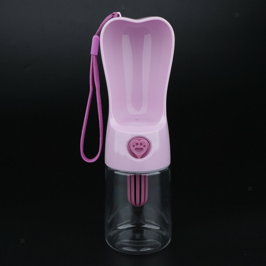 Portable Pet Travel Drinking Cup Dog Water Bottle 250ML/8.8 oz Pink