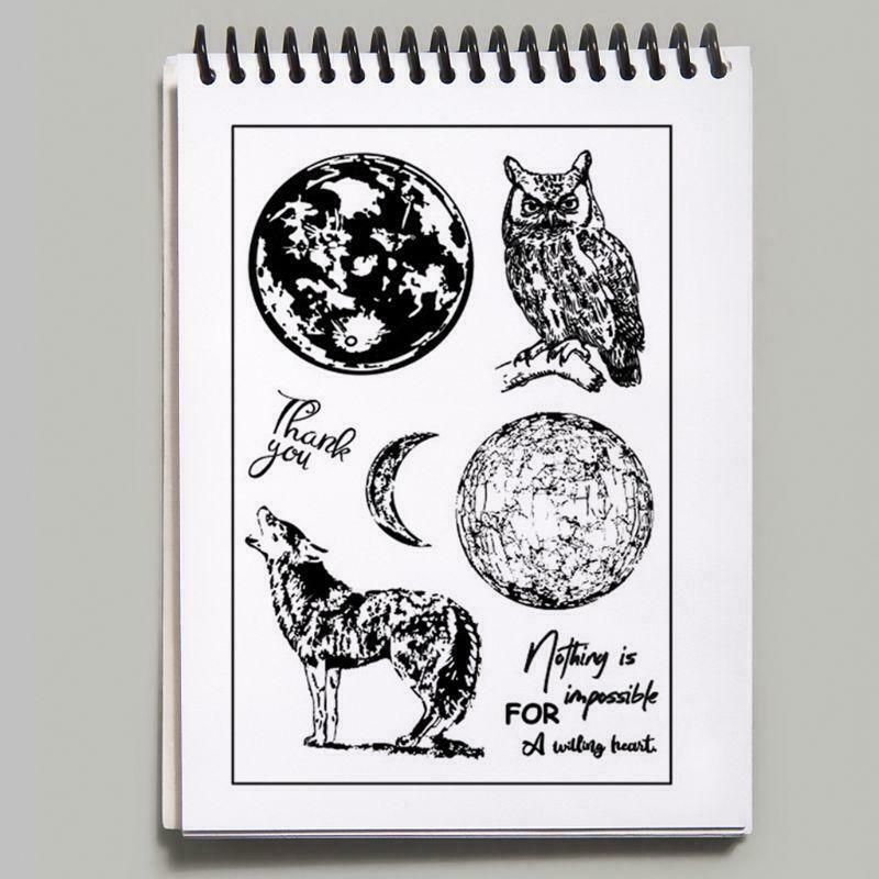 Owl Wolf Silicone Clear Seal Stamp DIY Scrapbooking Embossing Photo Album Decor
