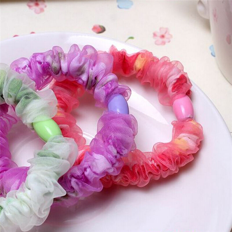 10x Girl Elastic Hair Ties Band Rope Ponytail Holder Hair Accessory Ho.l8
