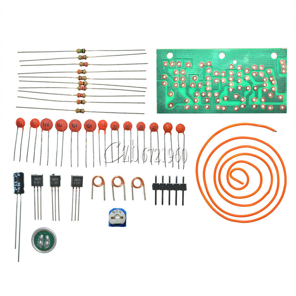 DC 1.5V-9V FM Wireless Microphone DIY Kits Electronic Learning Kits 80MHz-108MHz