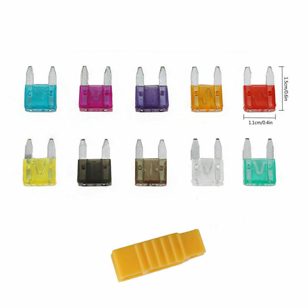 120pc  Mini Fuse Assortment Set Auto Car Motorcycle Kit + Puller