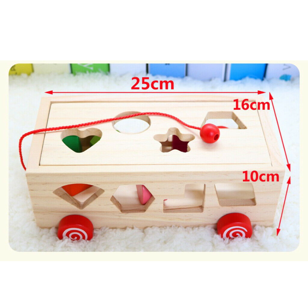Wood Shape Sorter Block Mathching Sorting Learning Toys Montessori Kids Gift
