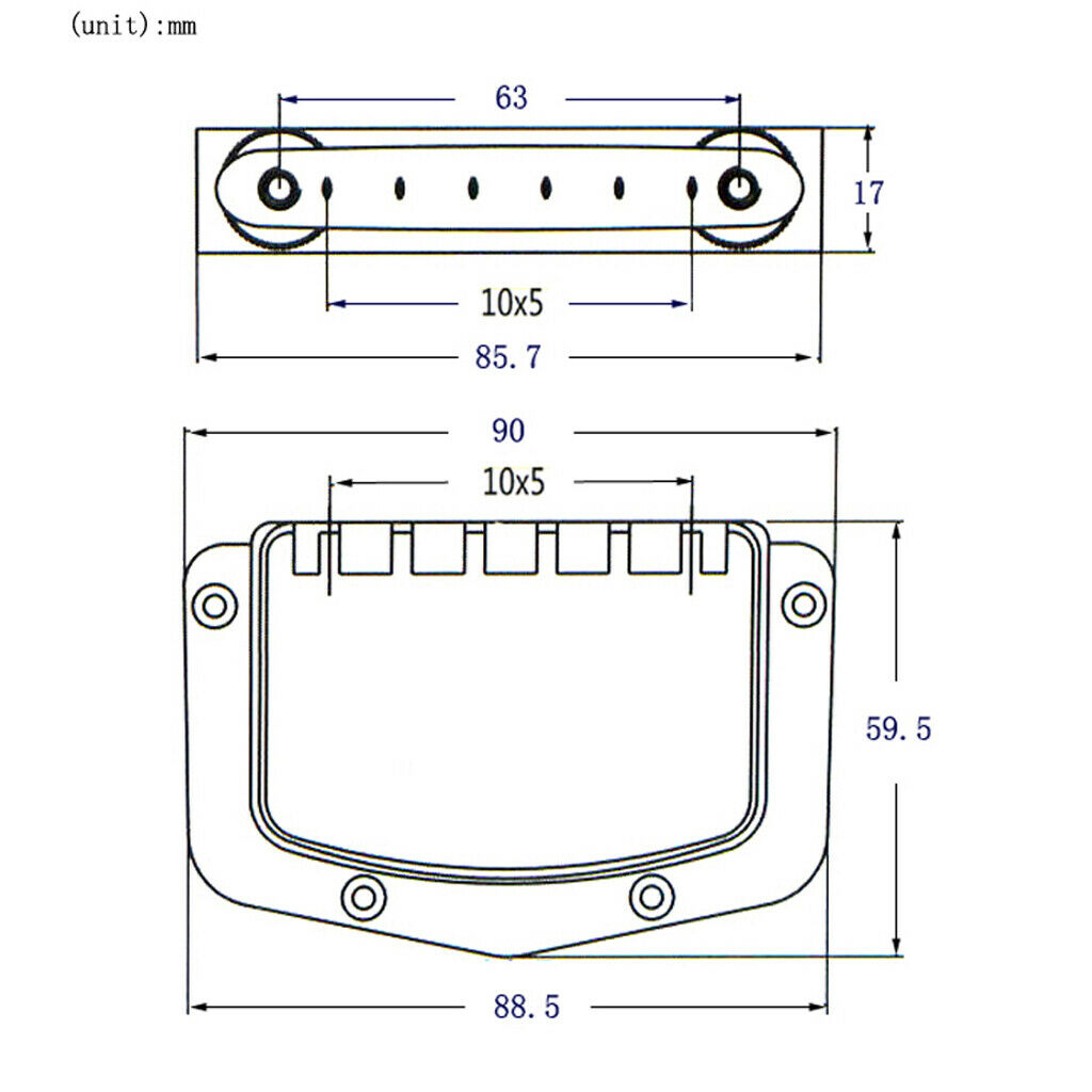 Adjustable Fixed Bridge Tailpiece And Cover For 6 Strings Electric Guitars