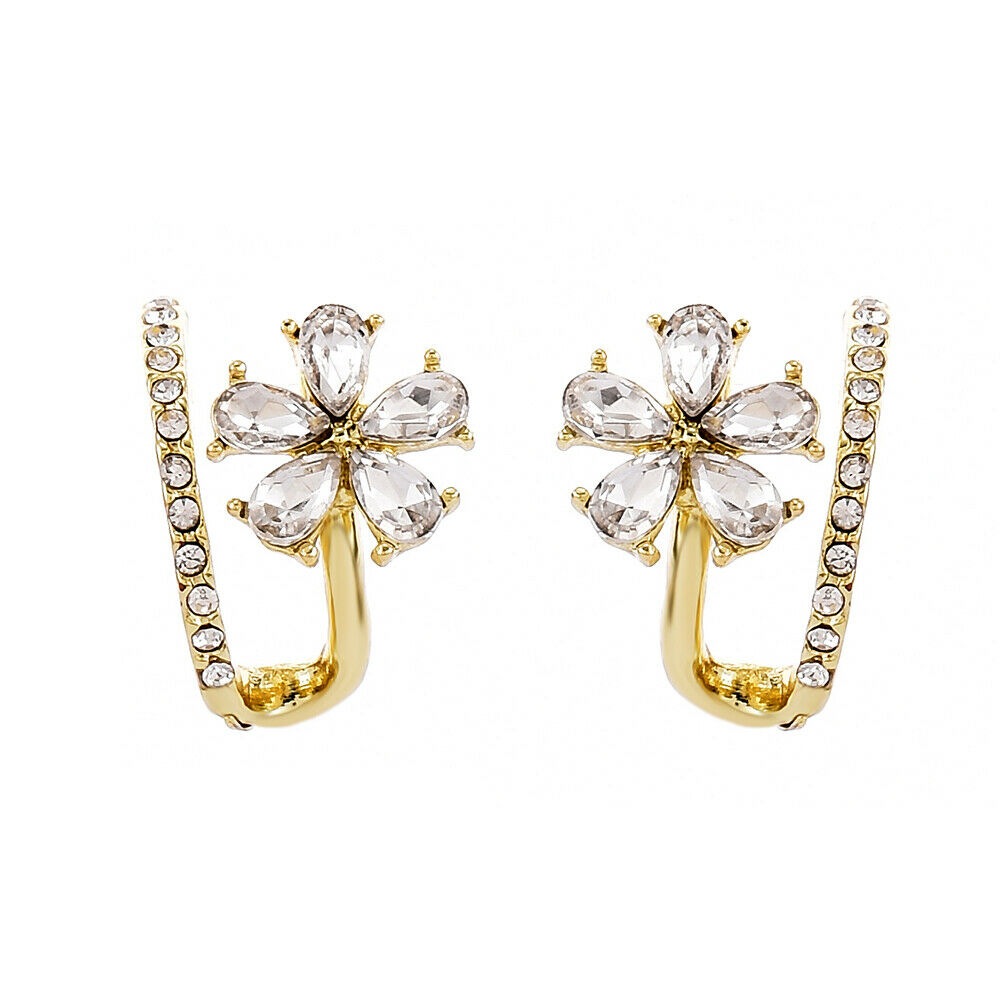 2021 Fashion Flower Zircon Earrings Ear Stud Women Wedding Party Jewellery Gifts