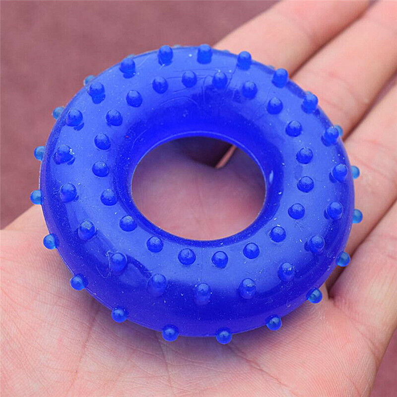 Silicone Finger Hand Grip Muscle Power Strength Training Rubber Ring Exerc-DD