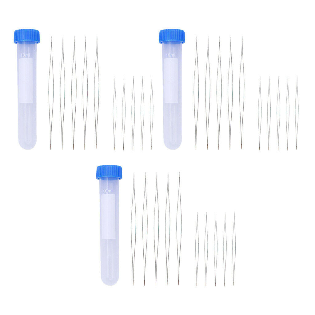 2 Sizes Big Eye Beading Needle Open Beads Needle Jewelry Making Tool (30pcs)