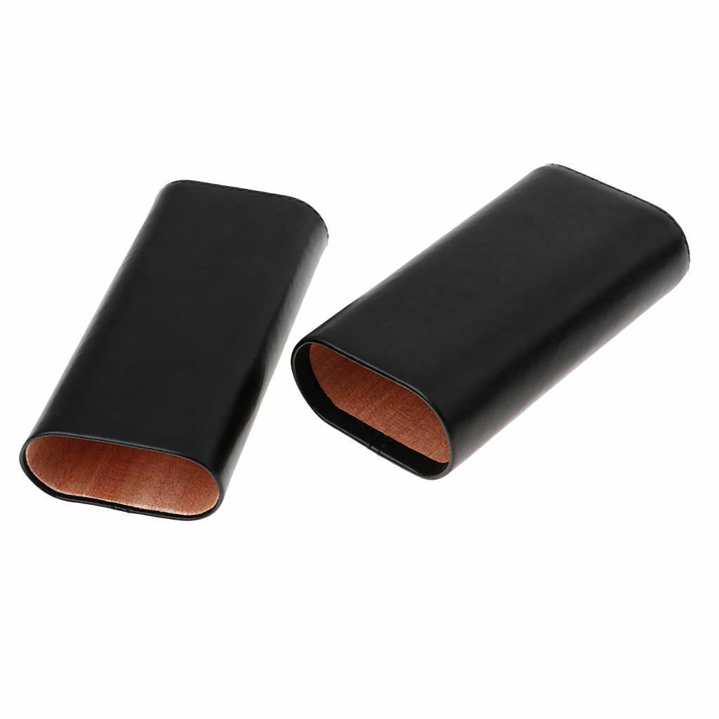 Spanish Cedar Travel Cigar Humidor Leather Cigarette Box Portable 165x75mm