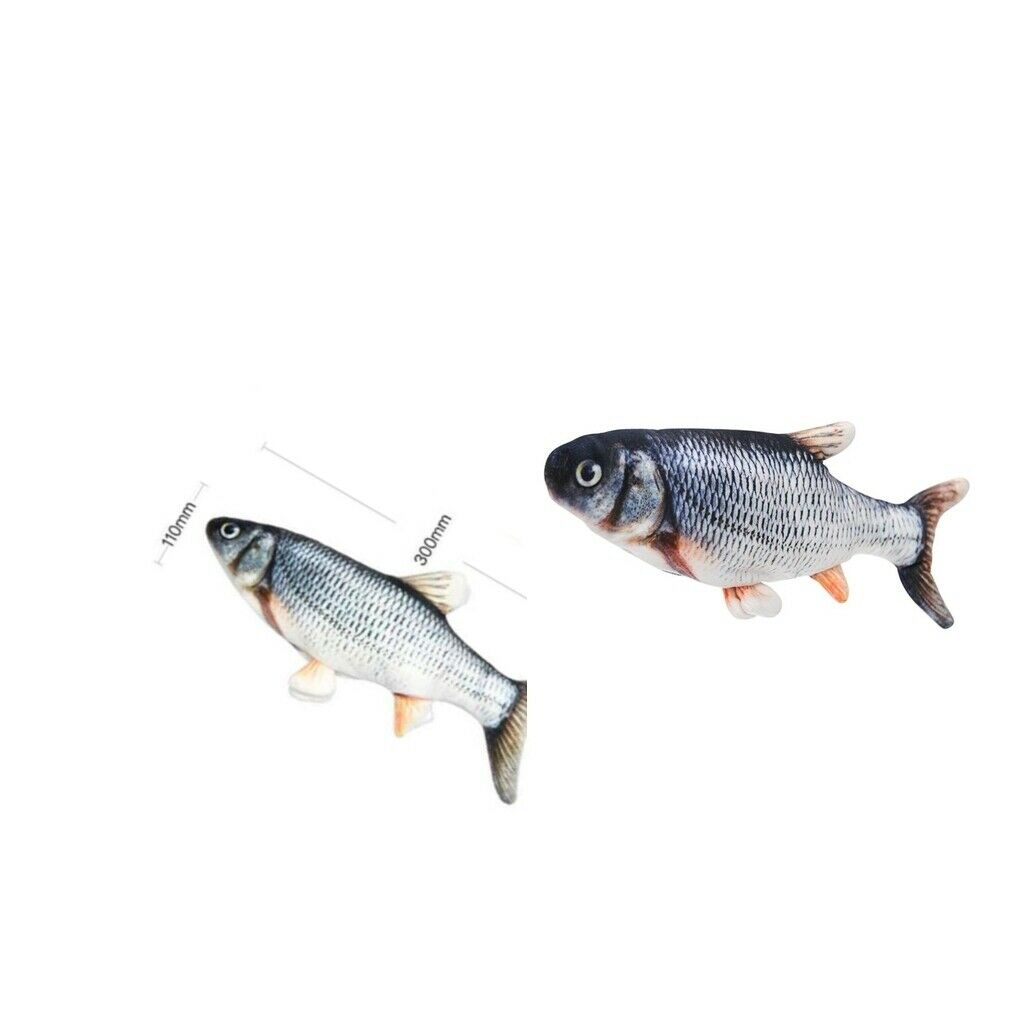 2pcs Cat Cat Electric Fish Toys Funny Cat Bite Kicker Teaser Toys For Cats