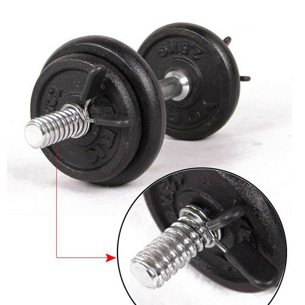 Standard 1'' Barbell Spring Clamp Gym Clips Quick Lock Collar Adjuster Hardware