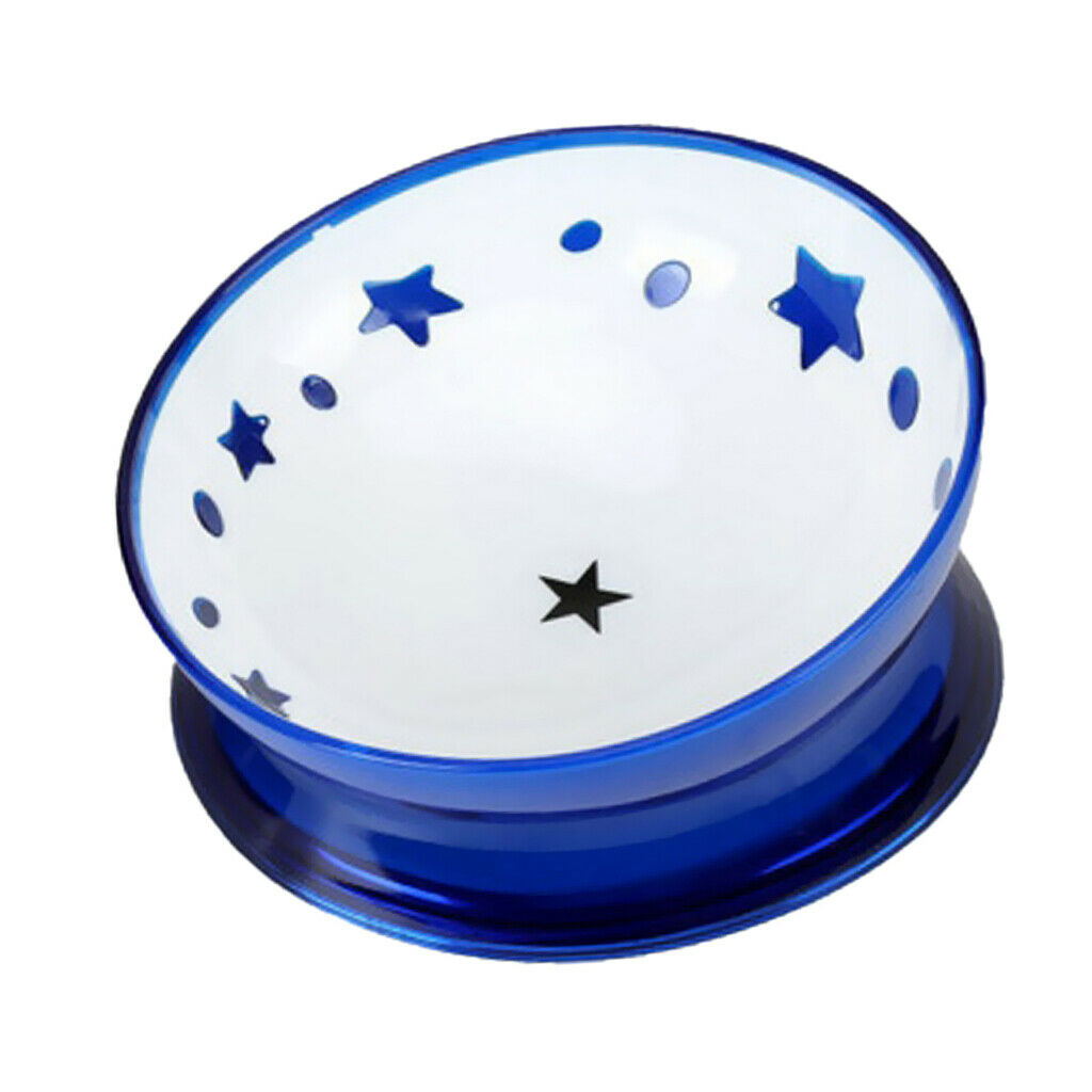 Pets Dogs Food Feeder Cat Water Bowl Feeding Bowl Dish Container Blue