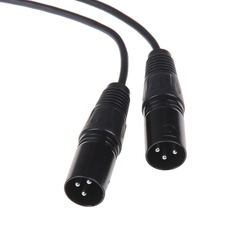 3pin xlr female jack to dual 2 male plug Y splitter cable adaptor 0. cord.l8