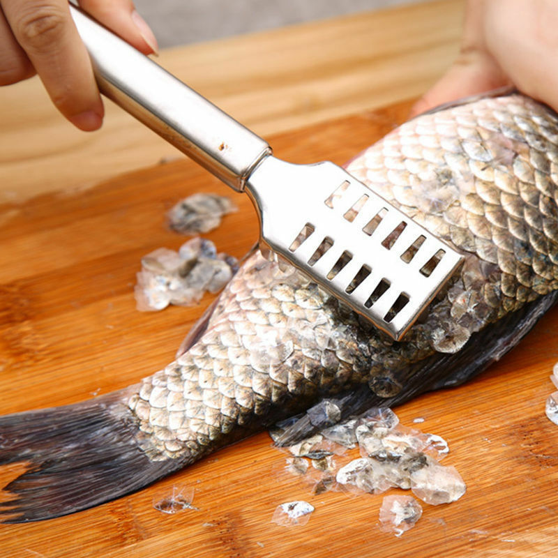 Stainless Steel Fish Scale Remover Cleaner Skinners Scaler Scraper Kitchen