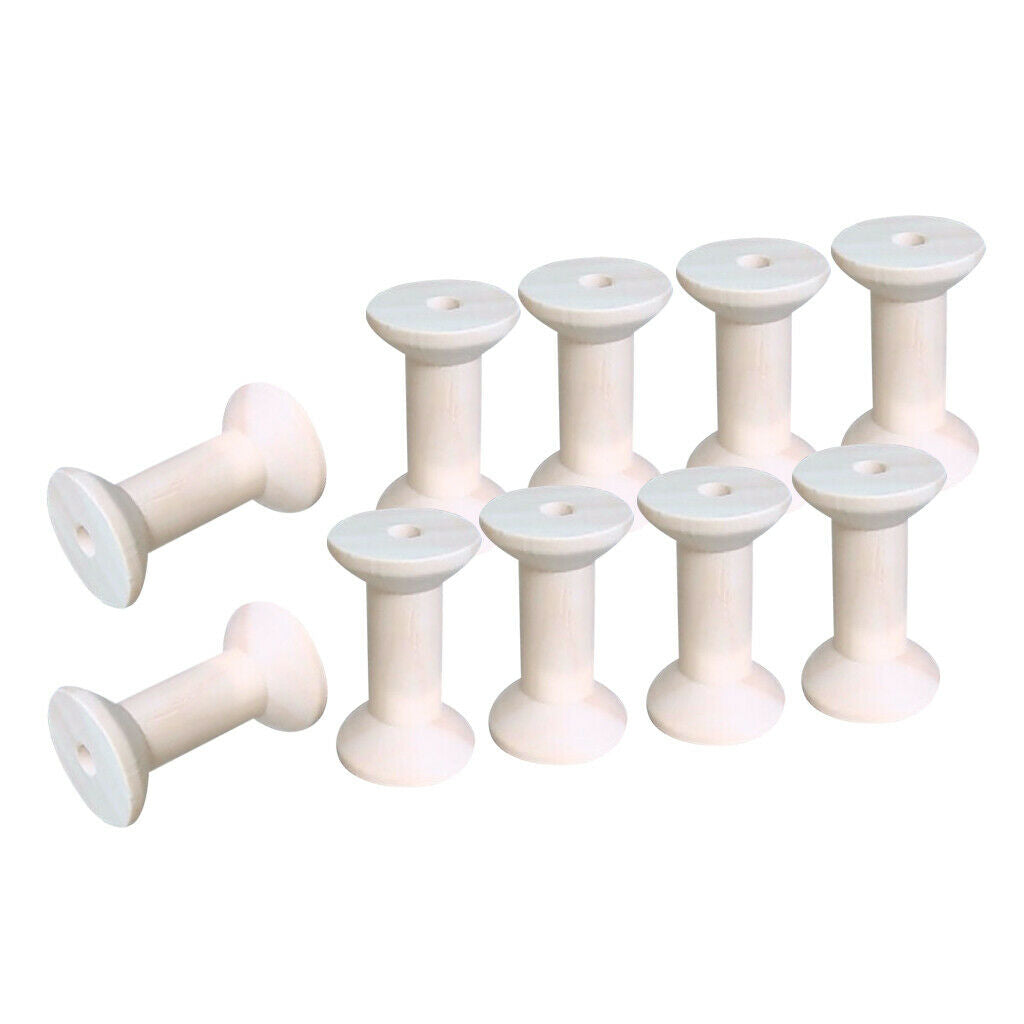 Set of 30 10Pcs Natural Empty Spools Sewing Bobbins Sewing for Accessories