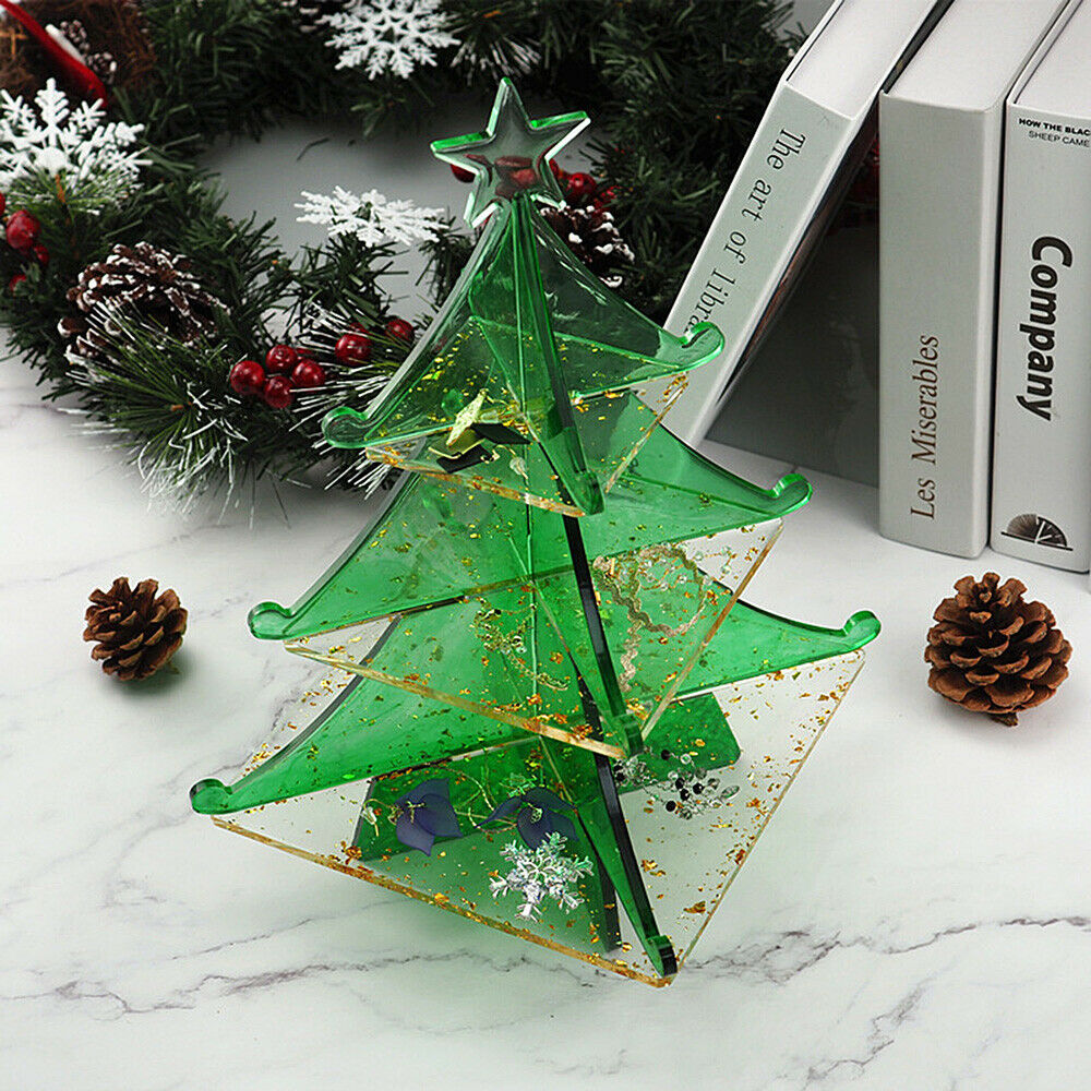 DIY Christmas Tree Storage Holder Silicone Mold Jewelry Organizer Rack Mould Set