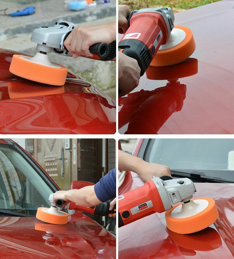 6” Buffing Pad Set+ Drill Adapter for Auto Car/Boat/motorcycle Polishing 3 Color