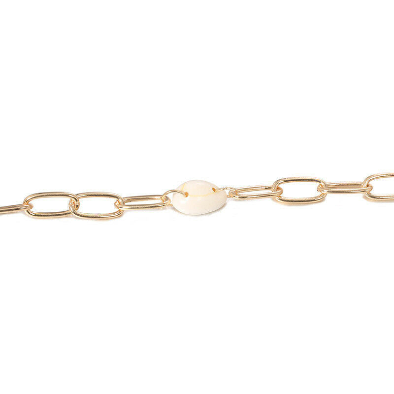 Natural Cowrie Sea Shell Statement Choker Necklace Bohemia Beach Women Je.l8