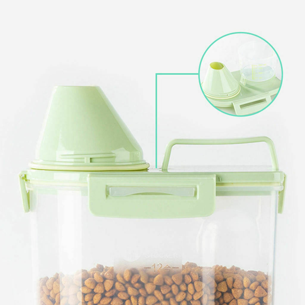 Airtight Pet Food Storage Container Bin For Pet Cat Dog Food Box green small