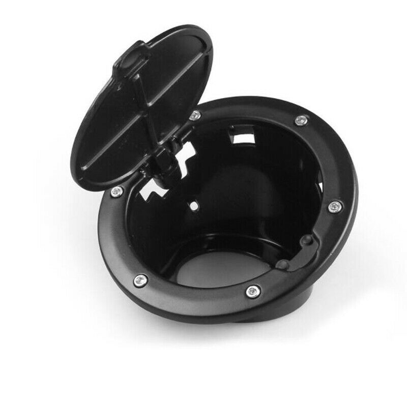 Black Fuel Door Gas Cap Lid Cover For 2007-2018 Jeep Wrangler JK New Free Ship
