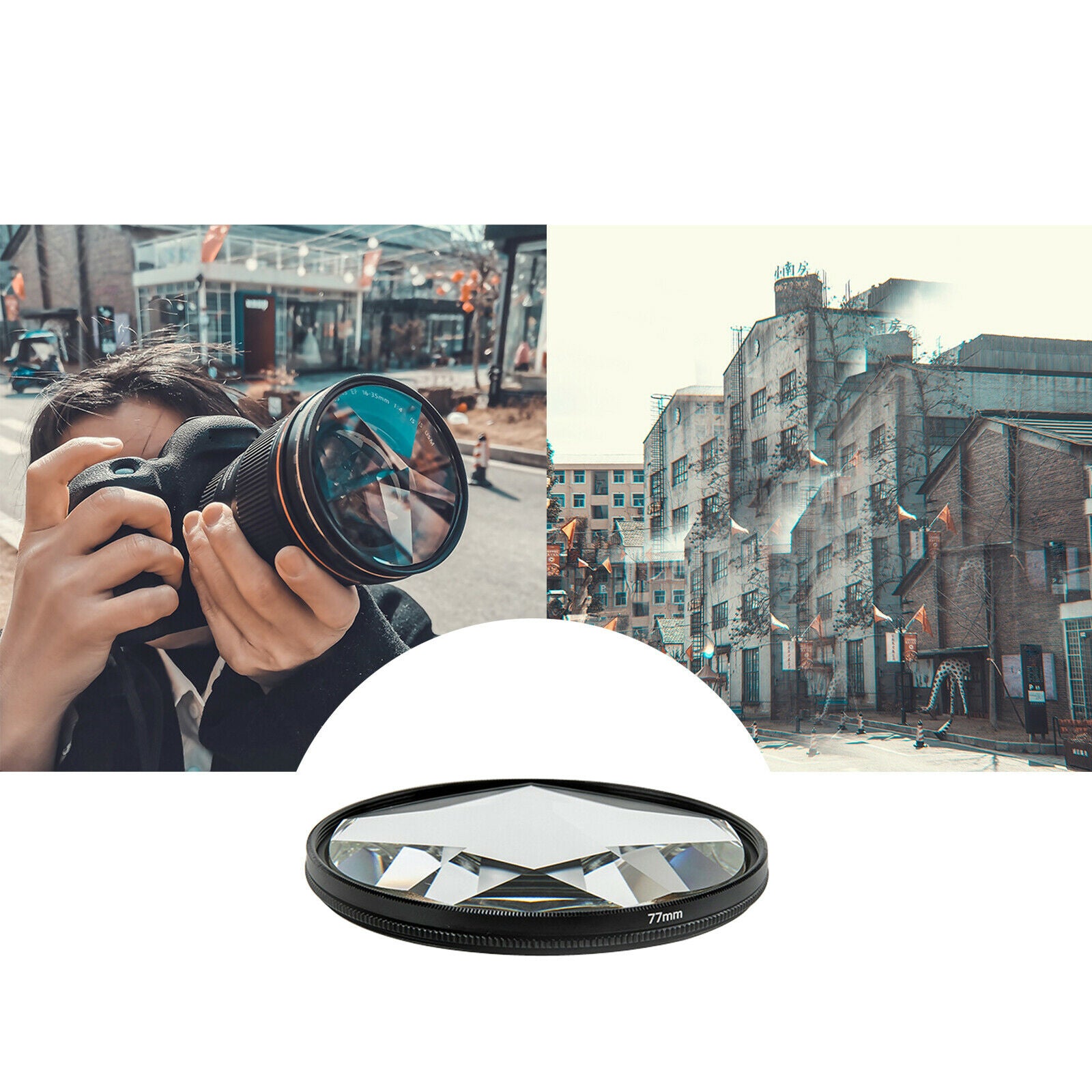 77mm Handheld Lens Filter Photography FX Prism Film Kaleidoscope Camera