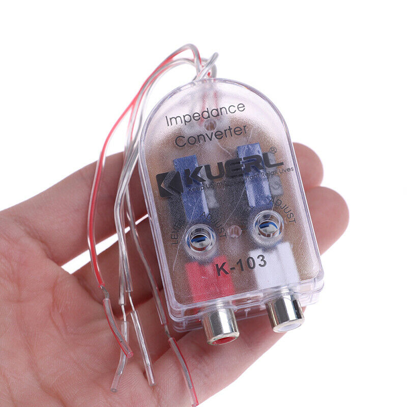 Car Speaker to RCA Adaptor High to Low Sockets Auto Line Out Audio Comver.l8