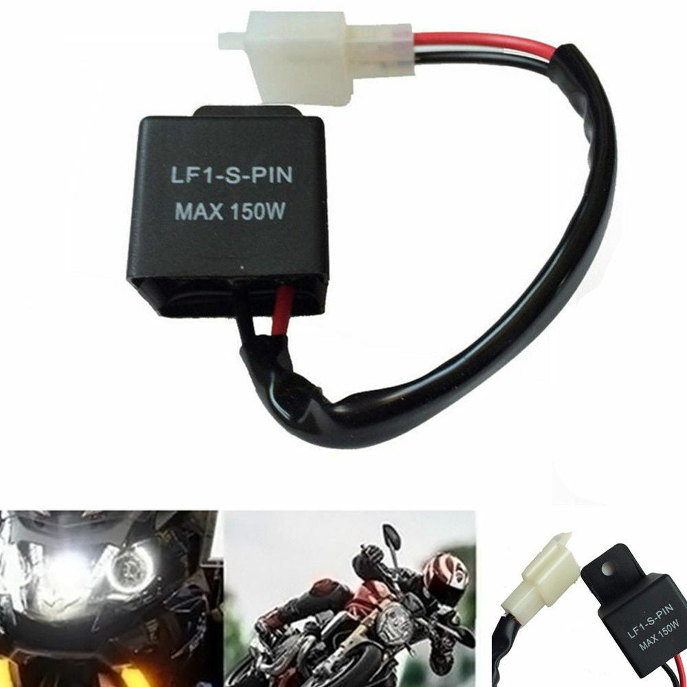 For Motorcycles 2-Pin 12V LED Flasher Relay Fix Turn Signal Lights Blinker Hot