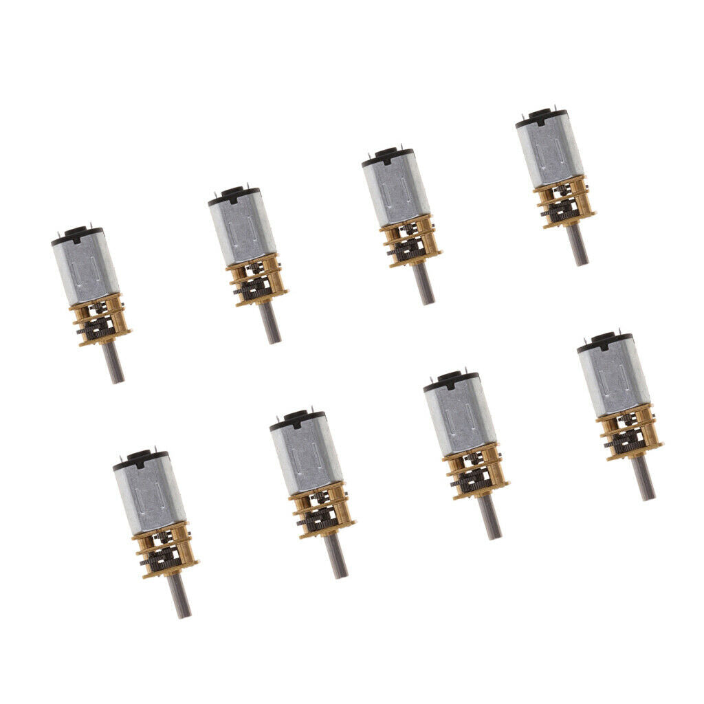 8Pcs N20 DC 6V High Torque Gear Motor Mini Electrical Speed Reduction Motor