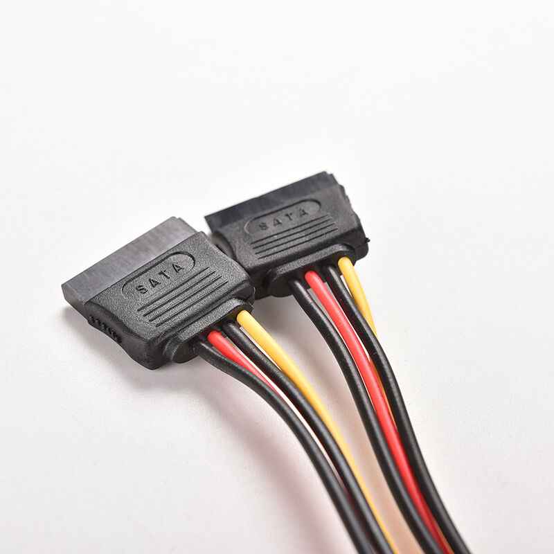 1 pc 15 Pin SATA Male to SATABDemale 1 to 2 Y Splitter Power Ca.l8