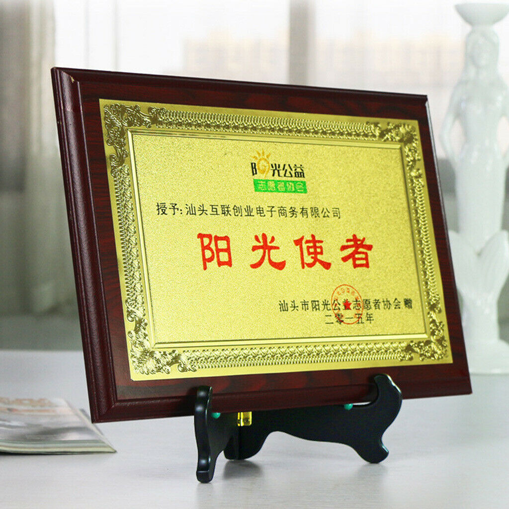 2Pcs 6" + 11" Photo Frame Wooden Wood Easel Plate Holder Folding Stands