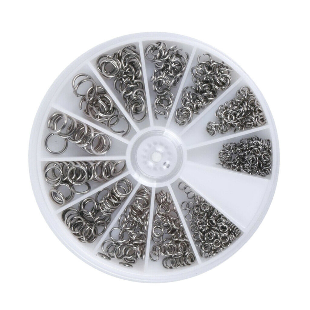 500 lot Assorted Open Jump Rings Box Connector DIY Jewelry Making Findings