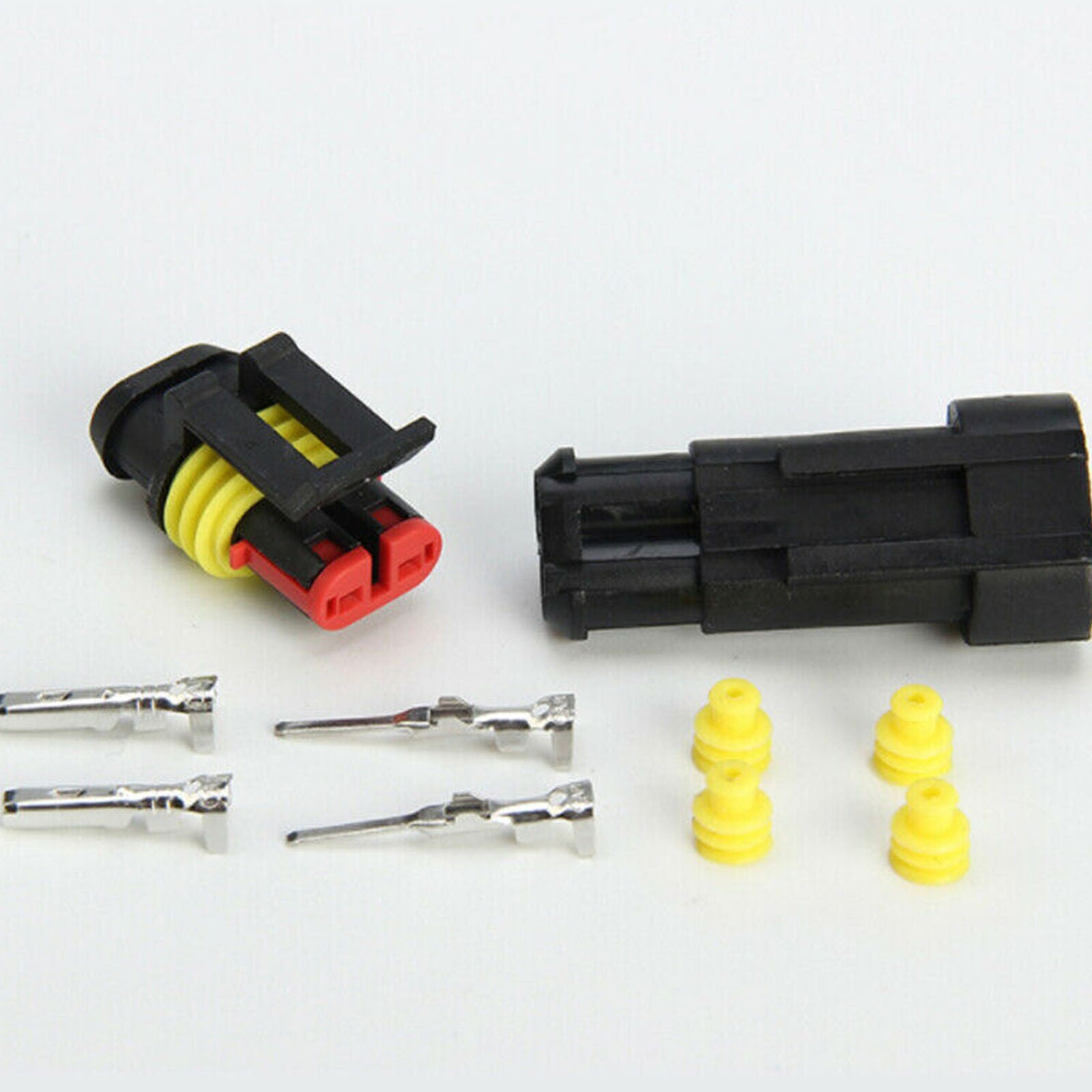 10Set Car 2 Pin Way Superseal Waterproof Electrical Terminal Wire Connector Plug