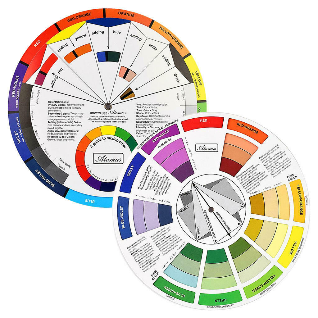 Palette Coloring Matching Guide Colors Selection Board for The Mixing Wheel