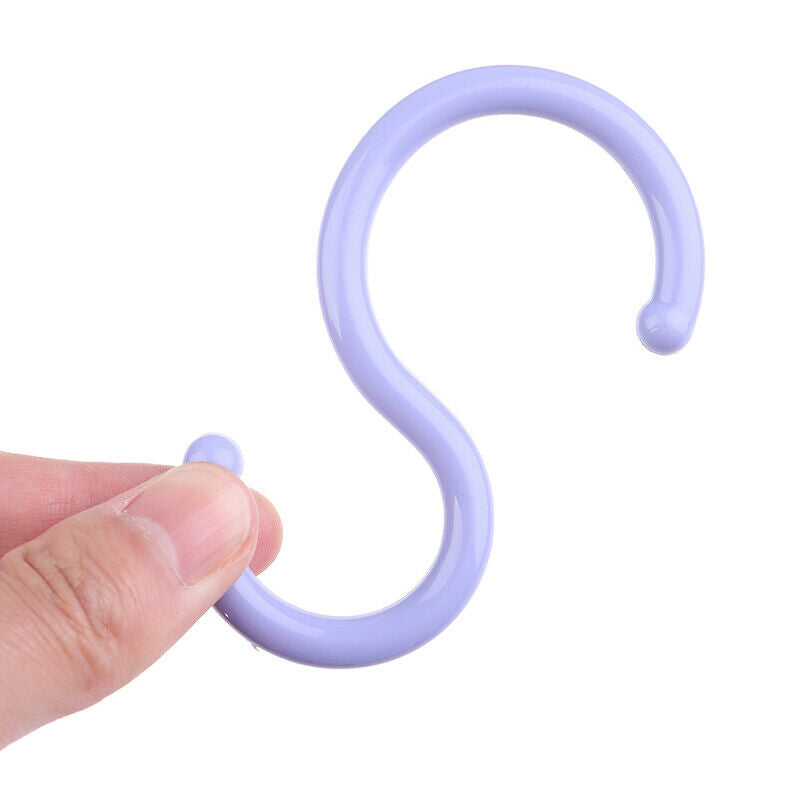 6Pcs/Lot Bucket Hook S Shape Kitchen Hanger Clothes Hooks Plastic Hanging Hooks