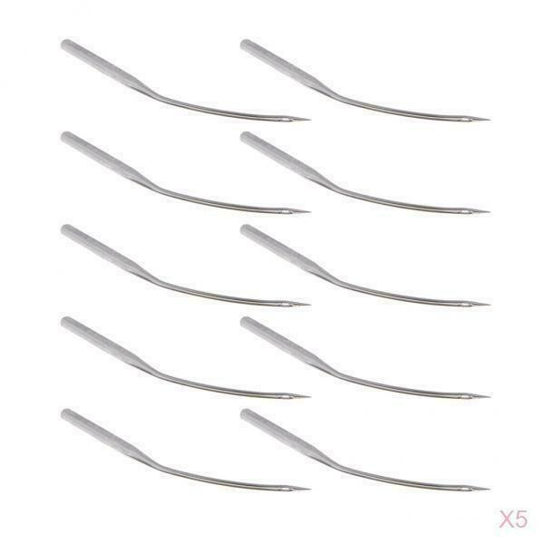 50Pcs Curved Industrial Sewing Machine needles Blind Stitch LWx6T