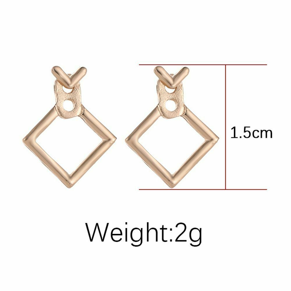 Women Boho Jewelry Square Ear Studs Geometric Earrings Triangle Dangle Drop