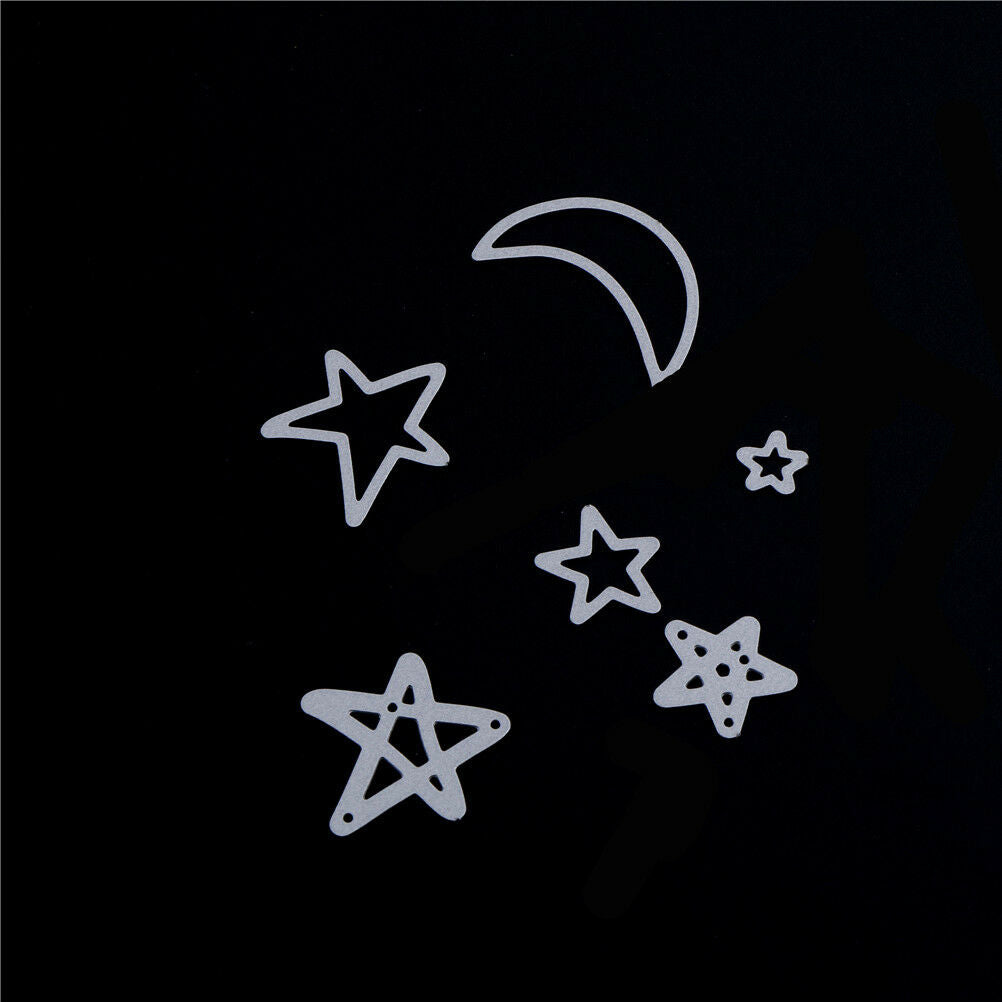 Star Moon Metal Cutting Dies Stencil For Scrapbooking DIY Album Cards Decor B Ad