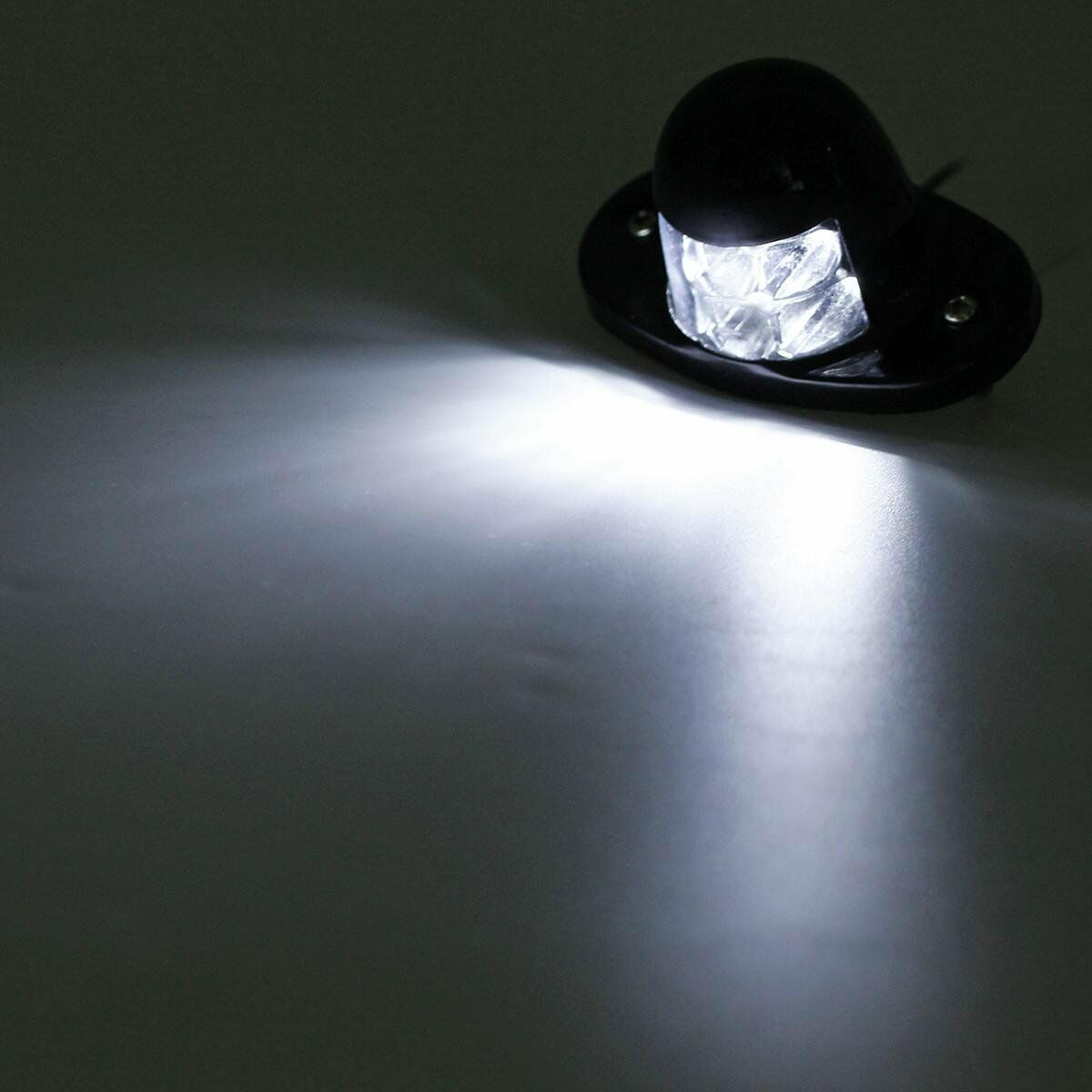 2x White 6 LED License Plate Light Screw Bolt-on Car Door Lamp for Car Truck Van
