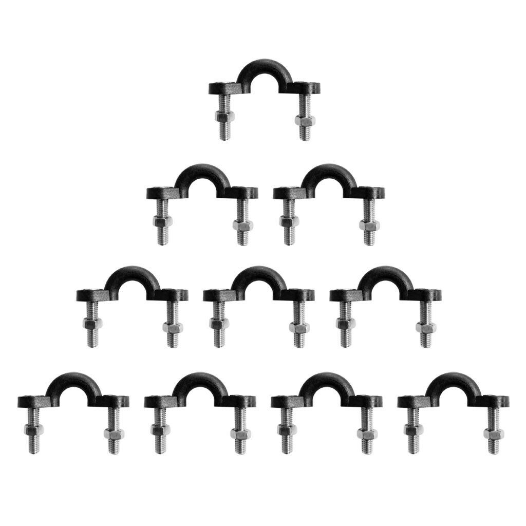 10 Pieces Kayak Boat Deck Loop Pad Eye with Screws Nuts Rigging Accessories