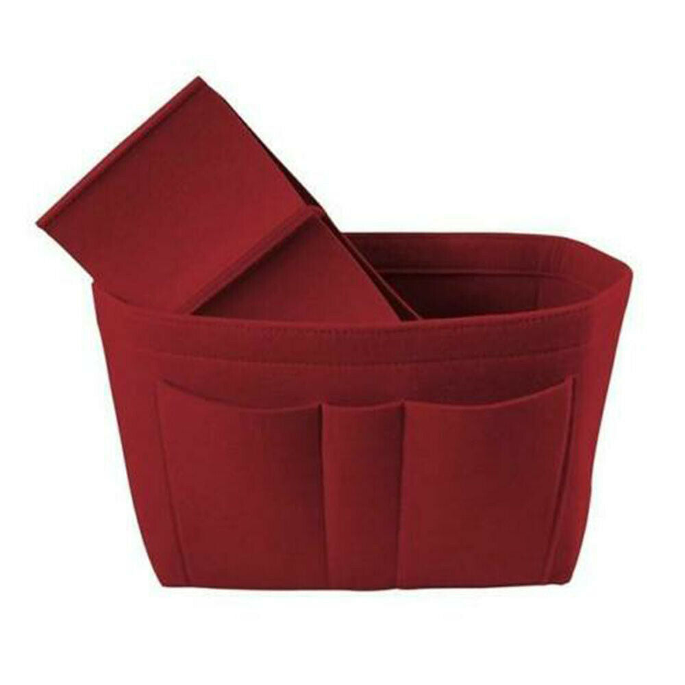Multi Pocket Handbag Organizer Felt Purse Insert Bag
