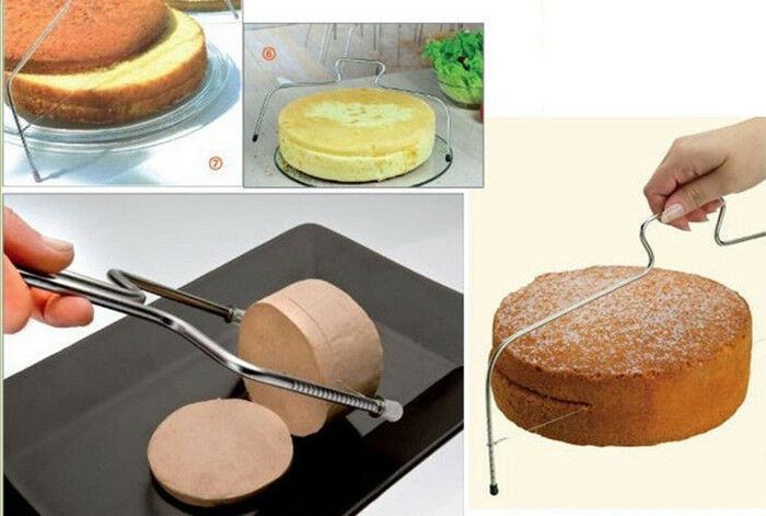 Double Wire Adjustable Cake Slicer Cutter Leveller Decorating Bread Baking Tools