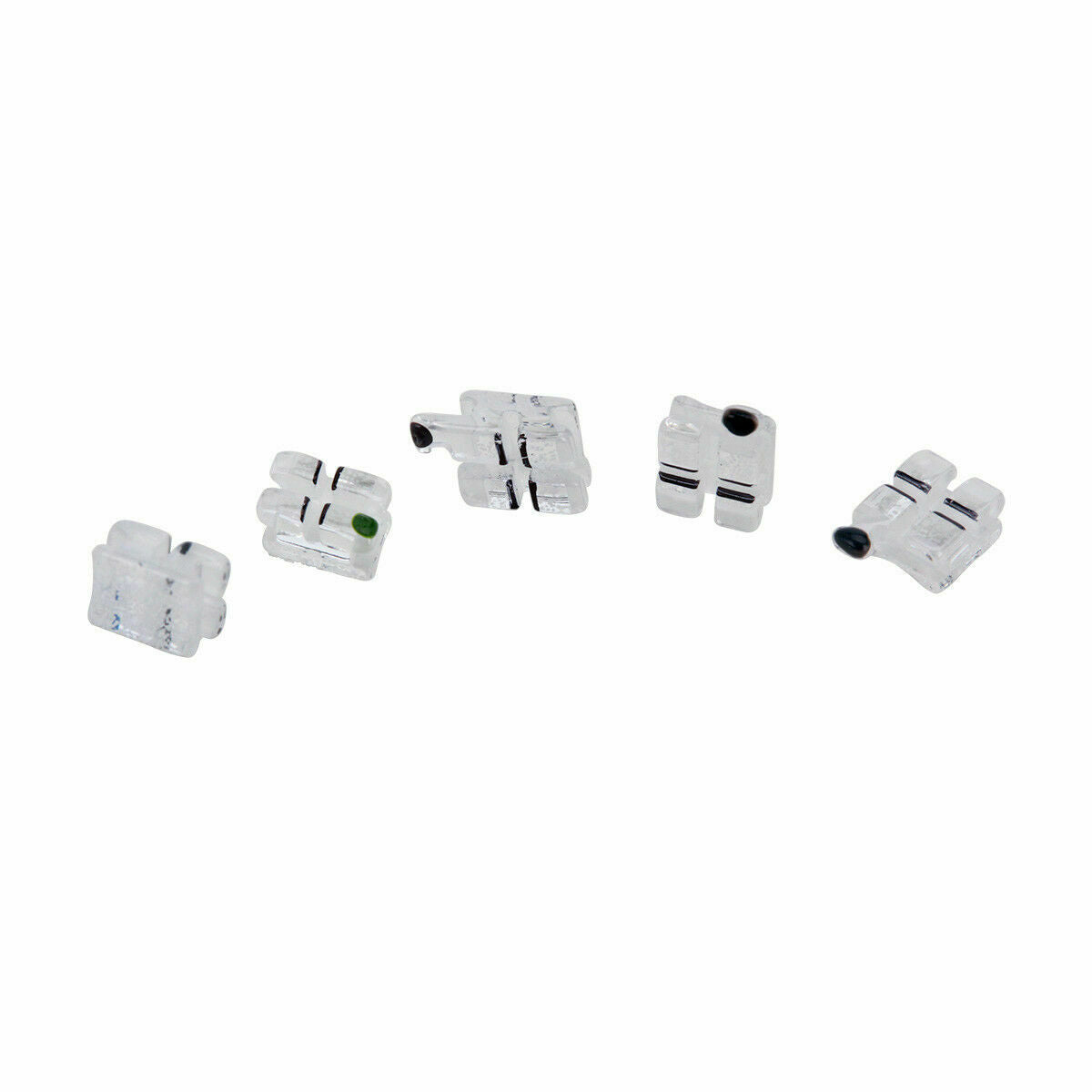 10 Kits Dental Orthodontic Ceramic Bracket Monocrystalline Roth.018" 345 Hooks