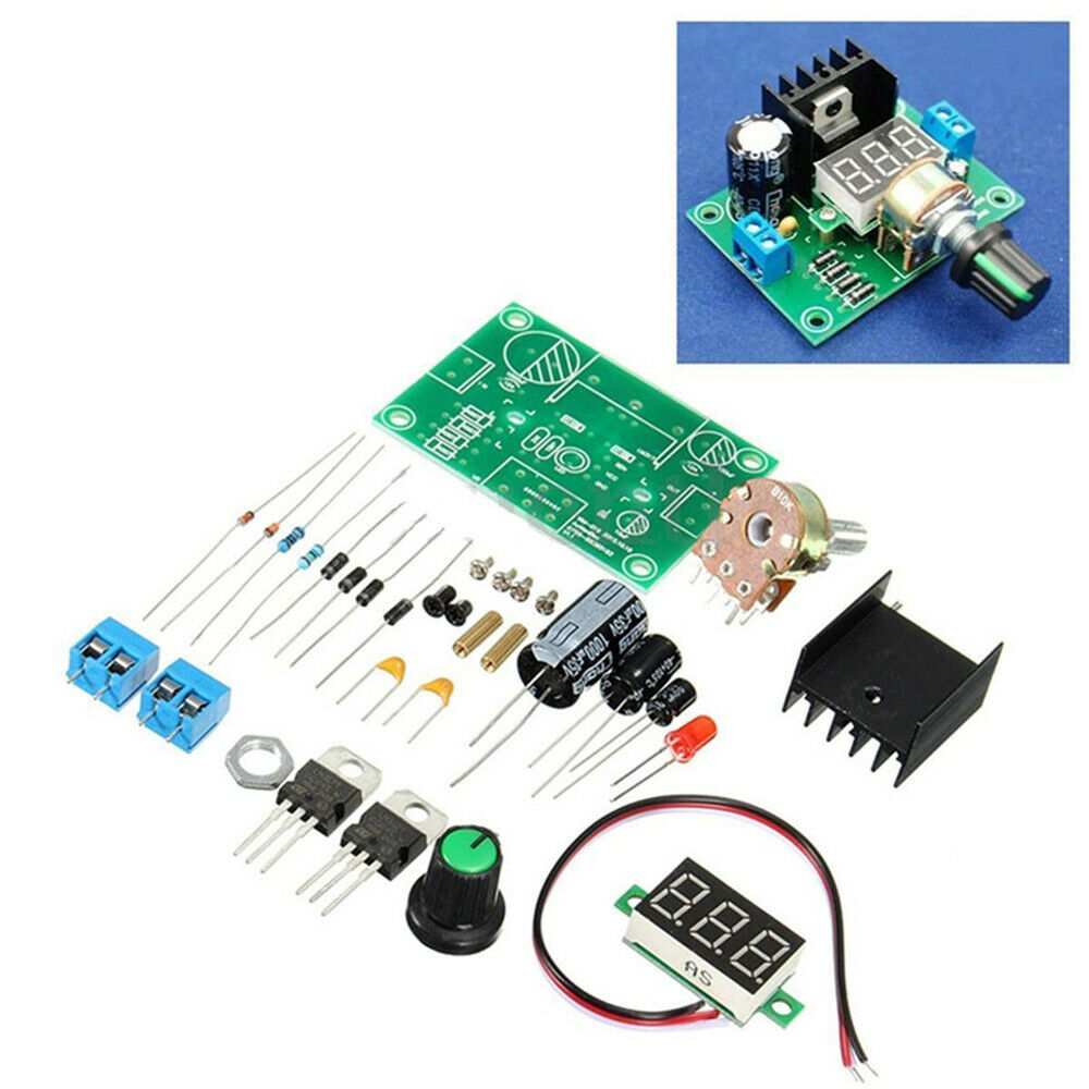 LM317 Digital Display Adjustable Regulated Power Supply Board Module DIY Kits CA
