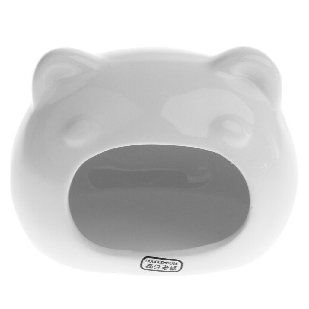 Hamster Bed Bear Shape Comfortable Sleeping Small Animal Pet House White #1