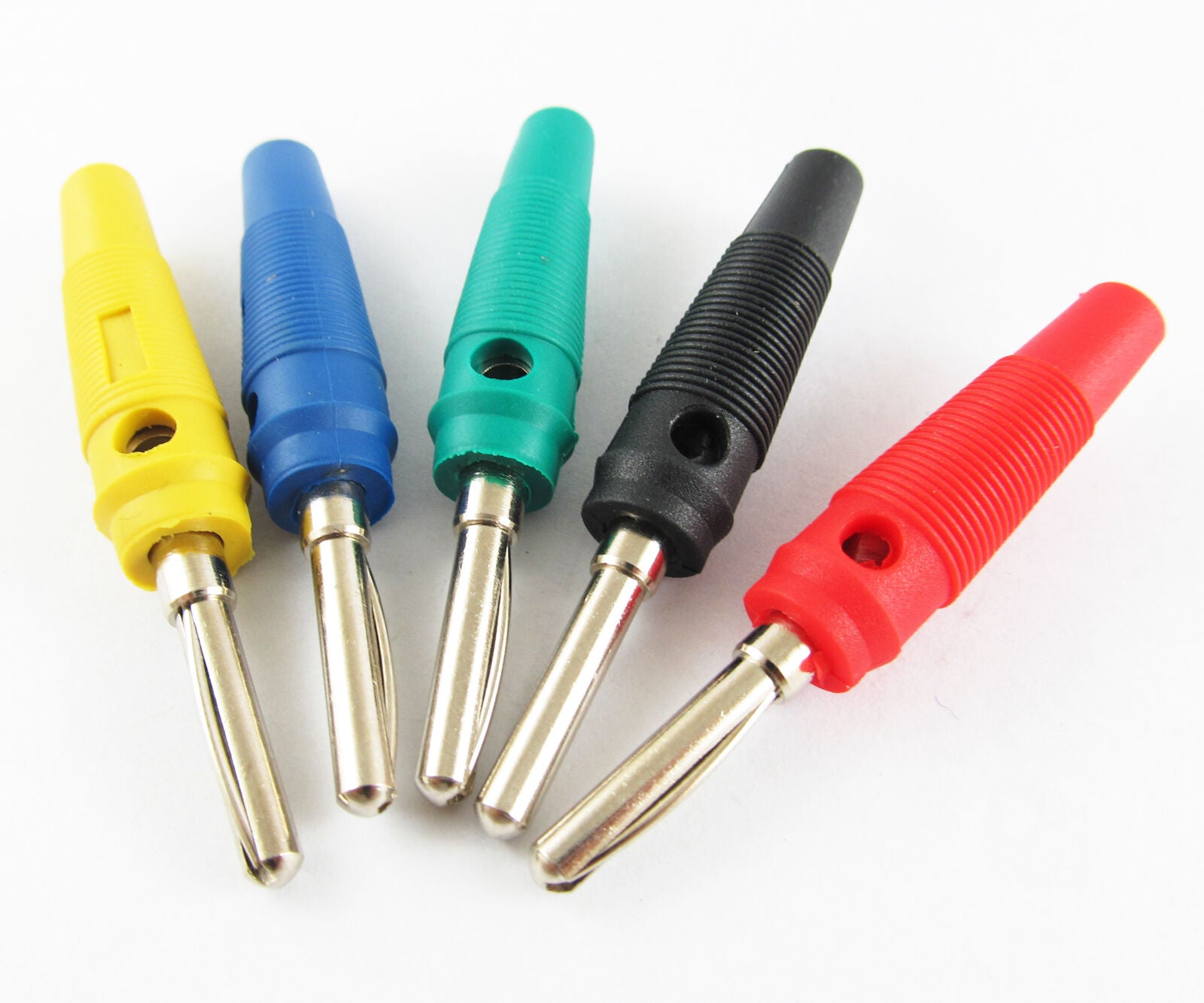 4sets 5 colors 4mm High quality Free Solder Brass Banana Plug Test Adapter