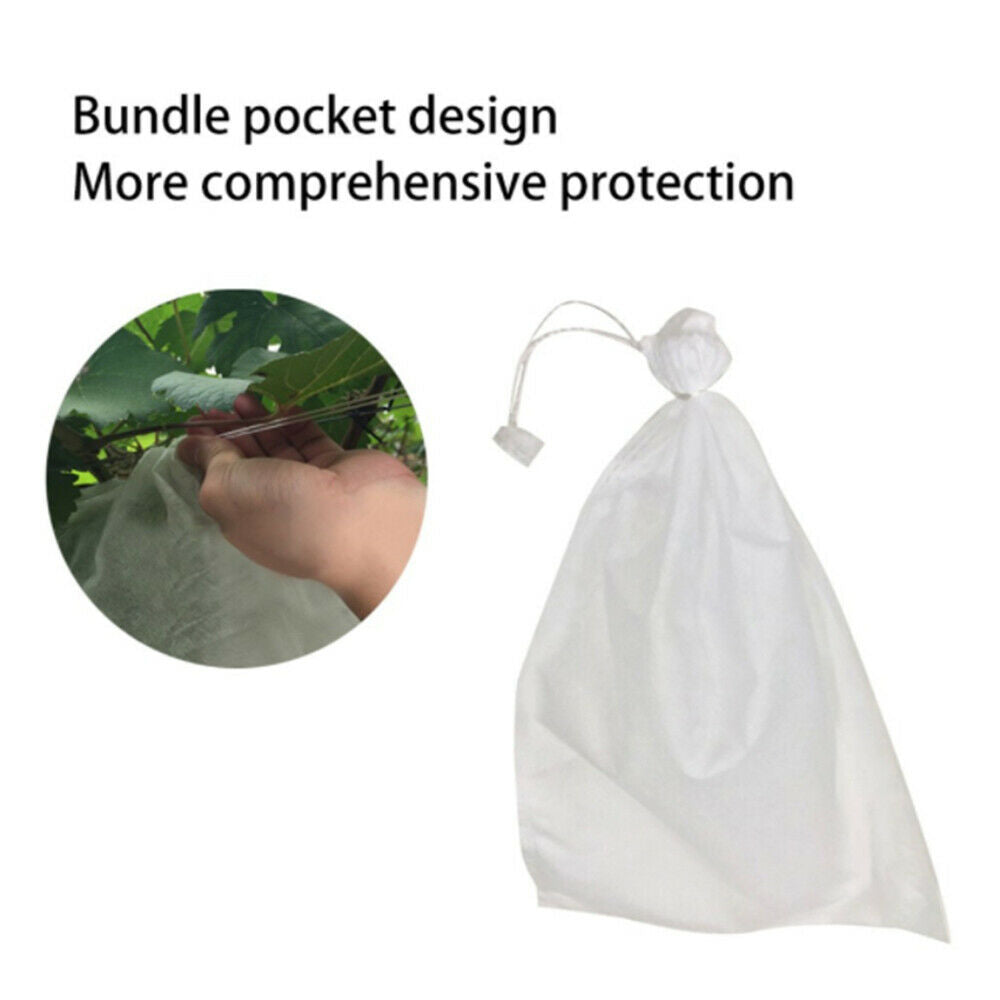 15Pcs Garden Plant Fruit Protect Drawstring Net Bag Against Insect Pest Bird