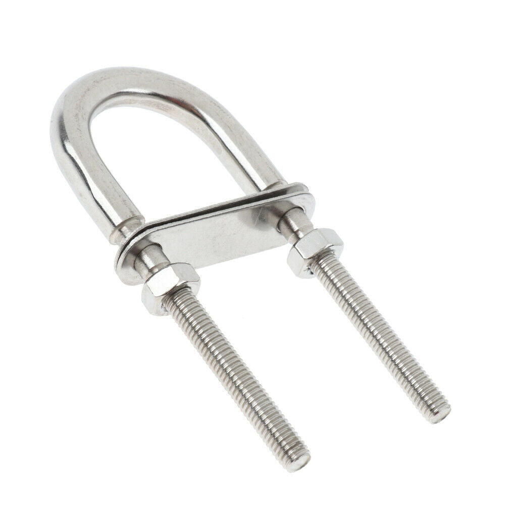 5 Pieces Heavy Duty Twin Shank Bow Eye, M6x90, 0.31 inch Shank