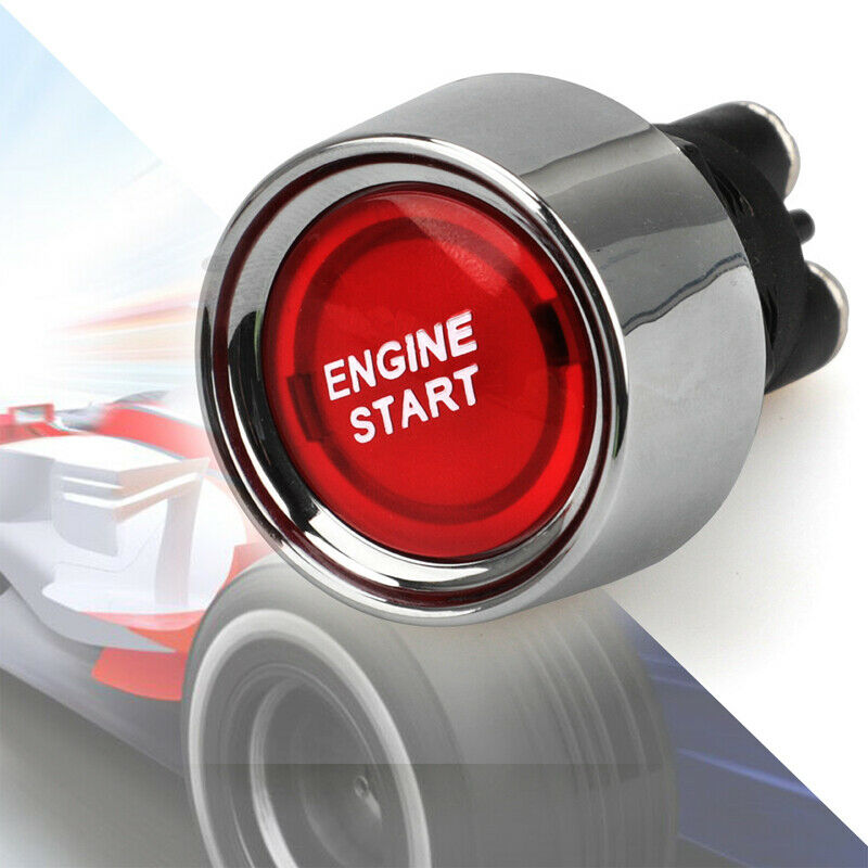 Universal Racing Car Red LED Illuminated Engine Start Switch Push Button Starter