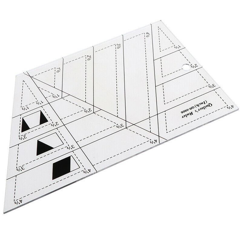 Trapezoid Quilts Plastic Ruler  WIng Patchwork Ruler Tools Tailor Craft DIY_ Qx