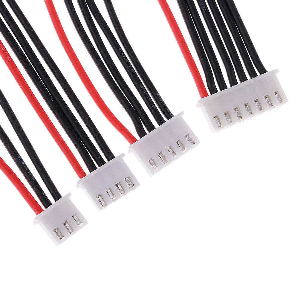 10Pc JST-XH Connector 2-6S Imax B6 Balance Charger Silicon Cable Wire Parts